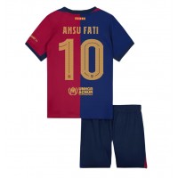 Dres Barcelona Ansu Fati #10 Domáci pre deti 2024-25 Krátky Rukáv (+ trenírky)